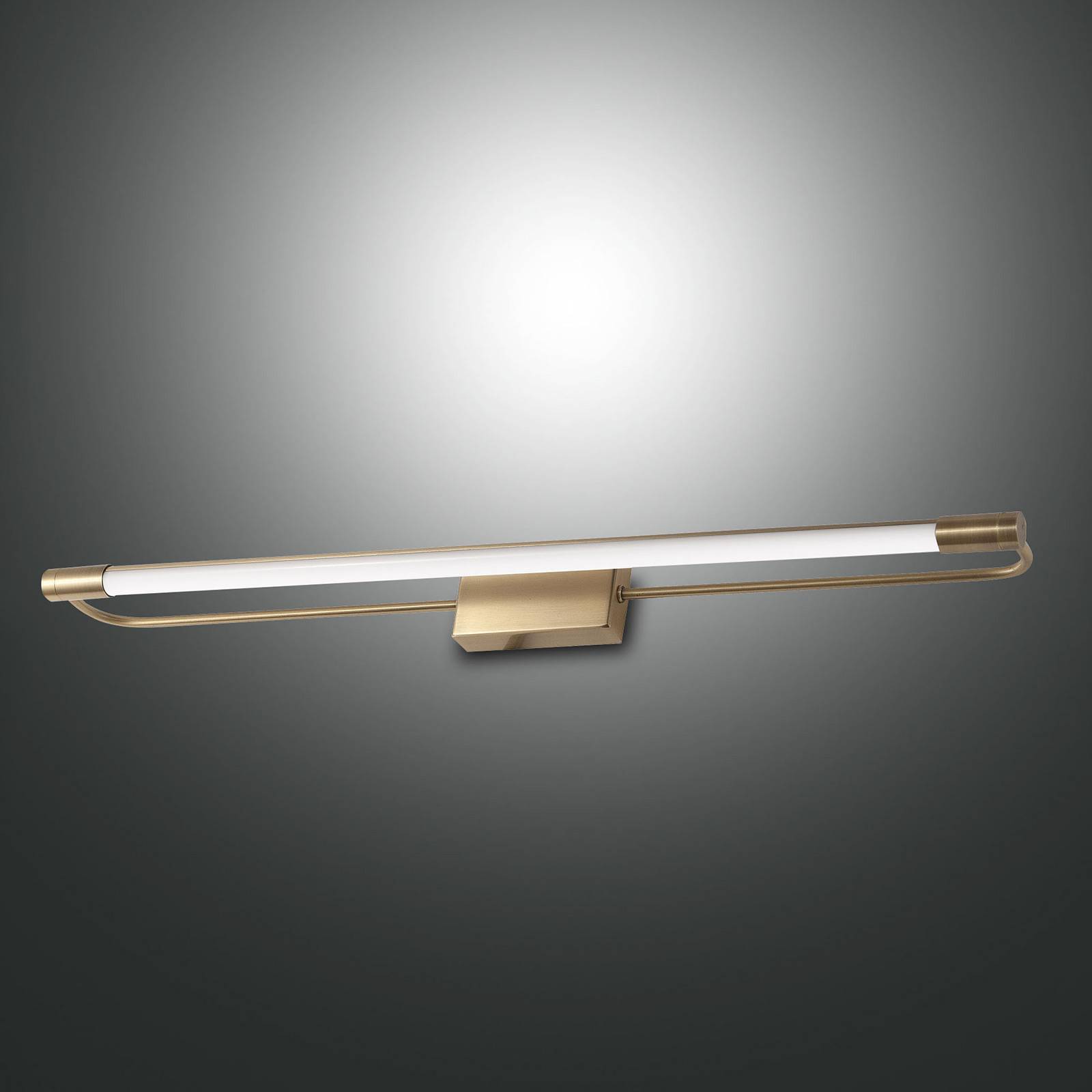 Fabas Luce LED-Wandleuchte Rapallo, messing, IP44, 80 cm Rapallo, messing / gold, für Flurbereich, Metall, Modern, Wandleuchte, Wandlampe Innen