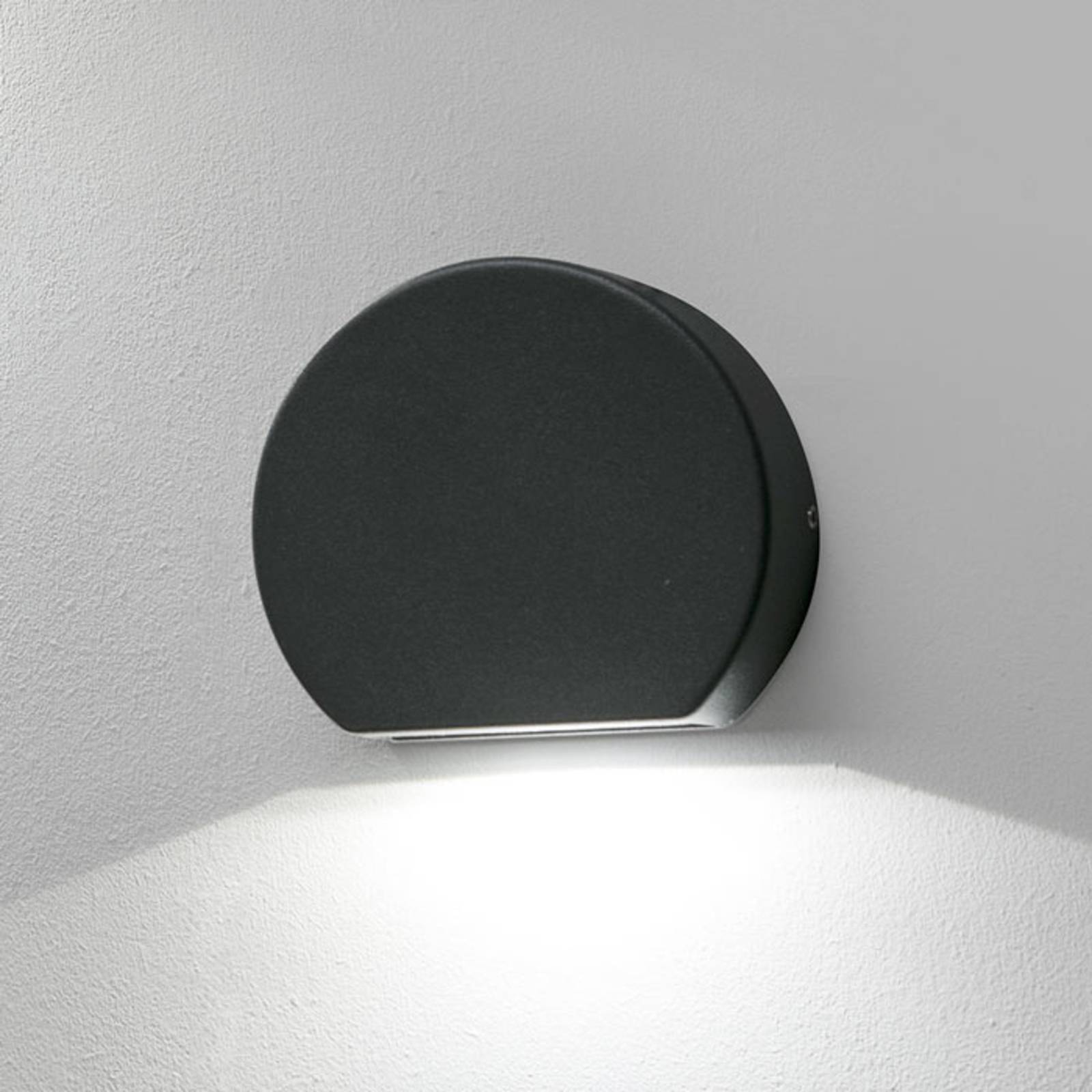 FARO BARCELONA LED Aussenwandleuchte Pill, alu / grau / zink, Aluminium, Modern, LED Wandleuchte außen