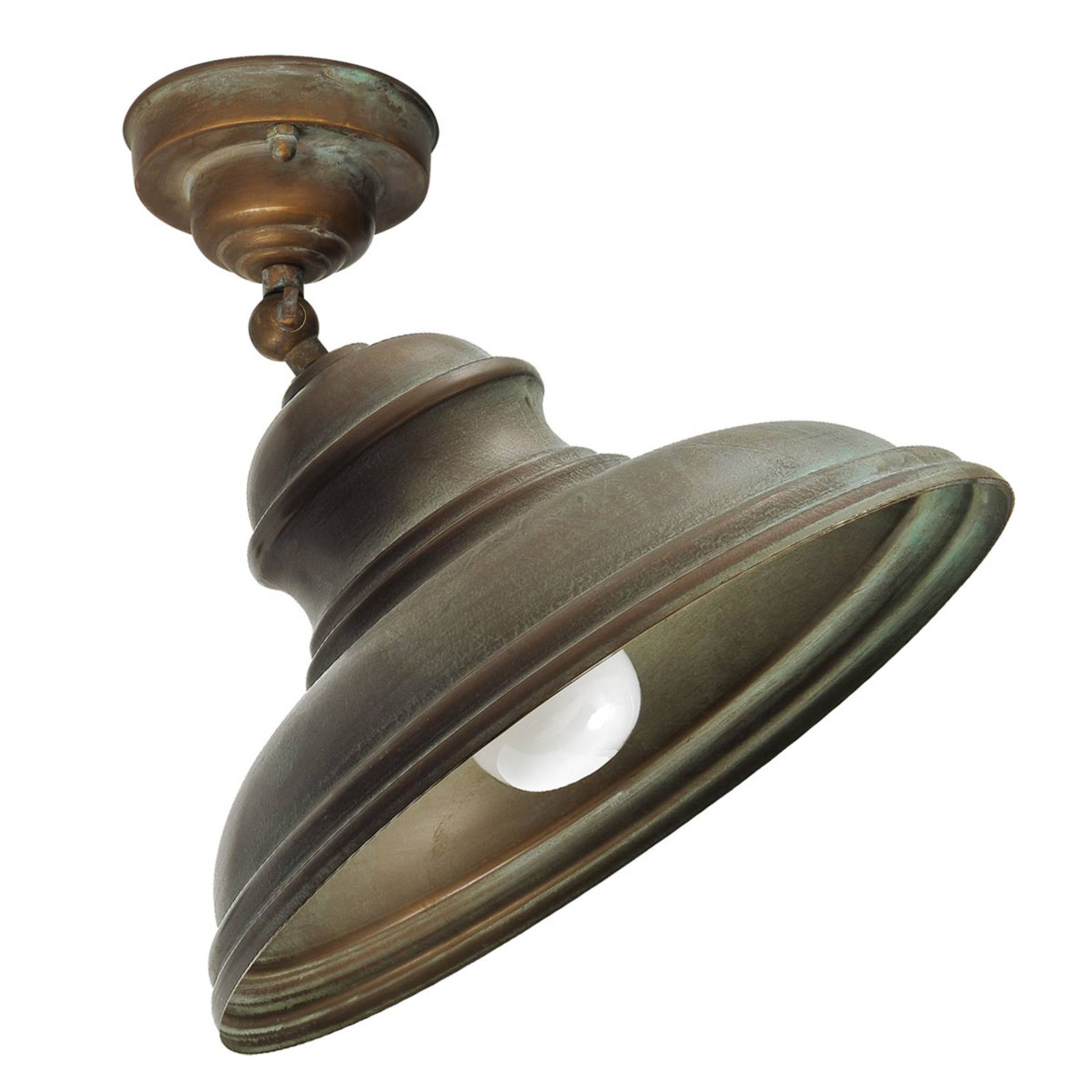 Moretti Luce Deckenlampe AURORA, dimmbar, bronze / altmessing, für Wohn- / Esszimmer, Messing, Antik, Deckenlampe