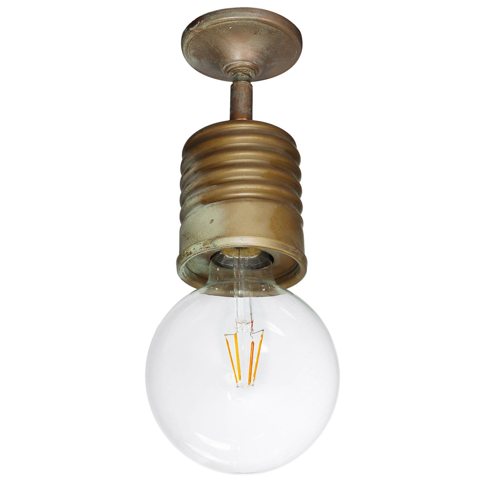 Moretti Luce Wandstrahler Orti, dimmbar, bronze / altmessing, für Wohn- / Esszimmer, Messing, Vintage, Wandleuchte, Wandlampe Innen