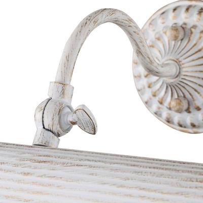 Maytoni Bilderleuchte Renoir in Weiß, 2 x E14 25 W Renoir, dimmbar, weiß / opal, für Wohn- / Esszimmer, Metall, Antik, Wandleuchte, Wandlampe Innen Image