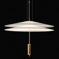 Vibia Flamingo - LED-Pendelleuchte 2 Schirme, gold