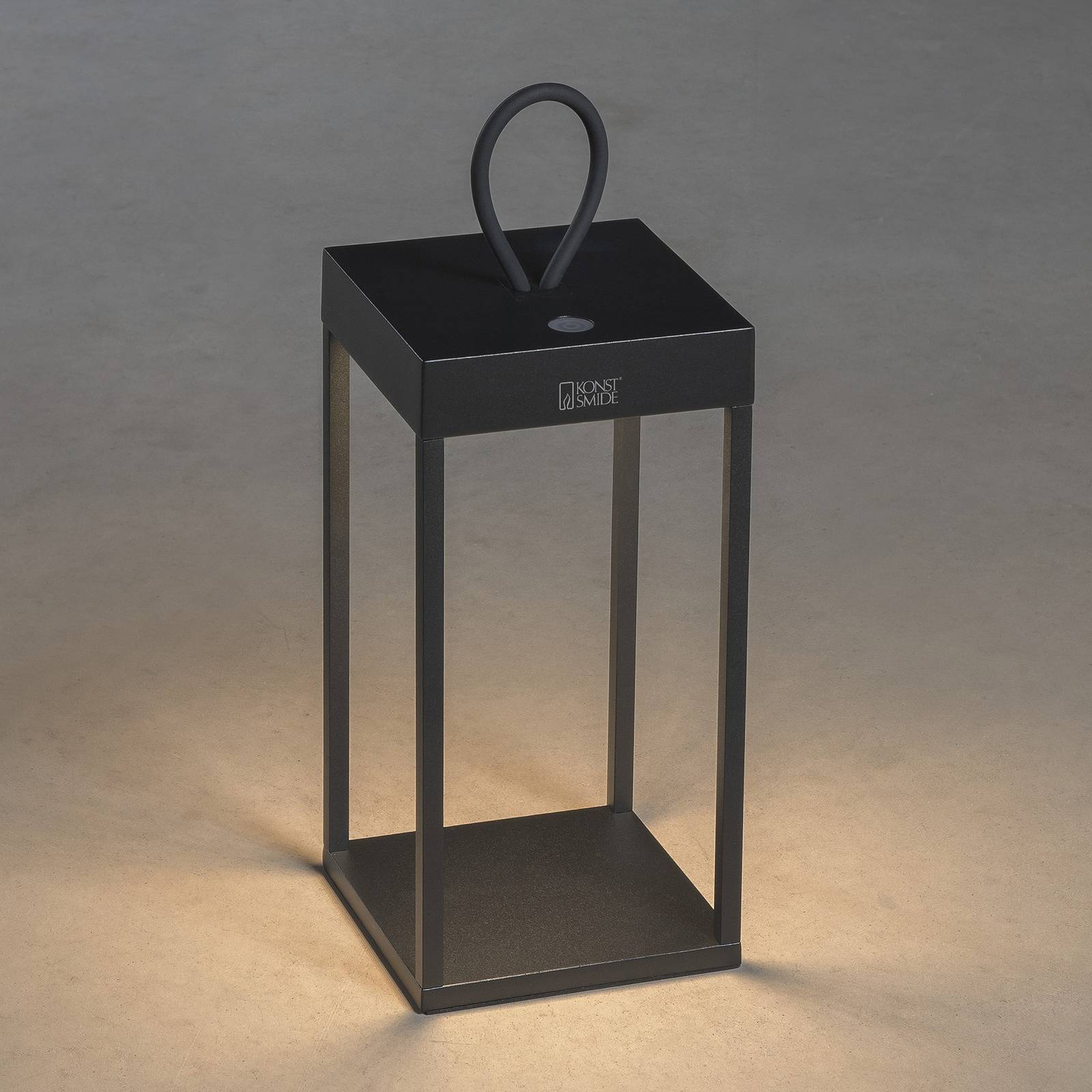 Konstsmide LED-Terrassenleuchte Ravello, Höhe 30cm dimmbar, schwarz, Aluminium, Modern