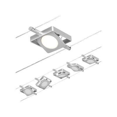 Paulmann Wire MacLED LED-Seilsystem, 5-fl. chrom, alu / grau / zink, für Flurbereich, Metall, Modern, Seilsystem Leuchte Image