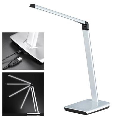 FISCHER & HONSEL LED Schreibtischlampe Bright, dimmbar, chrom / silber, für Arbeitszimmer / Büro, Kunststoff, Modern, LED Tischlampe