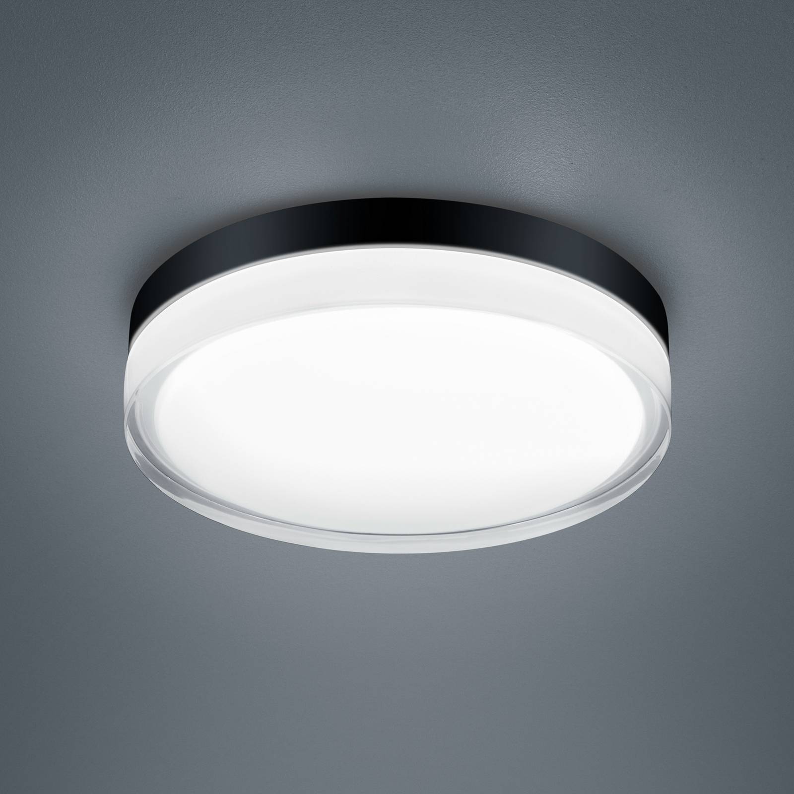 Helestra LED Deckenlampe Tana, schwarz, für Wohn- / Esszimmer, Metall, Modern, LED Deckenleuchte