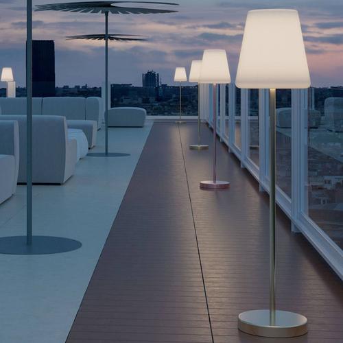 Newgarden Lola Slim 120 Solar-Stehlampe anthrazit 120, dimmbar, schwarz, Metall