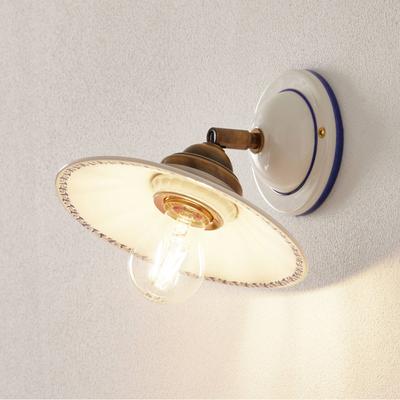 Ceramiche Wandlampe IL PUNTI, dimmbar, weiß / opal, für Flurbereich, Keramik, Landhaus / Rustikal, Wandleuchte, Wandlampe Innen Image