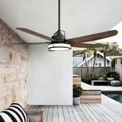 Beacon Lighting Deckenventilator mit Licht Louisville, bronze, leise dimmbar, Holz dunkel, für Wohn- / Esszimmer, Holz Image