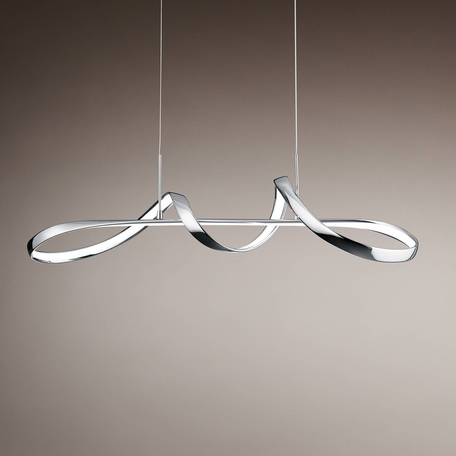 Reality Leuchten Hängelampe Perugia, dimmbar, chrom / silber, für Wohn- / Esszimmer, Metall, Modern, Pendelleuchte