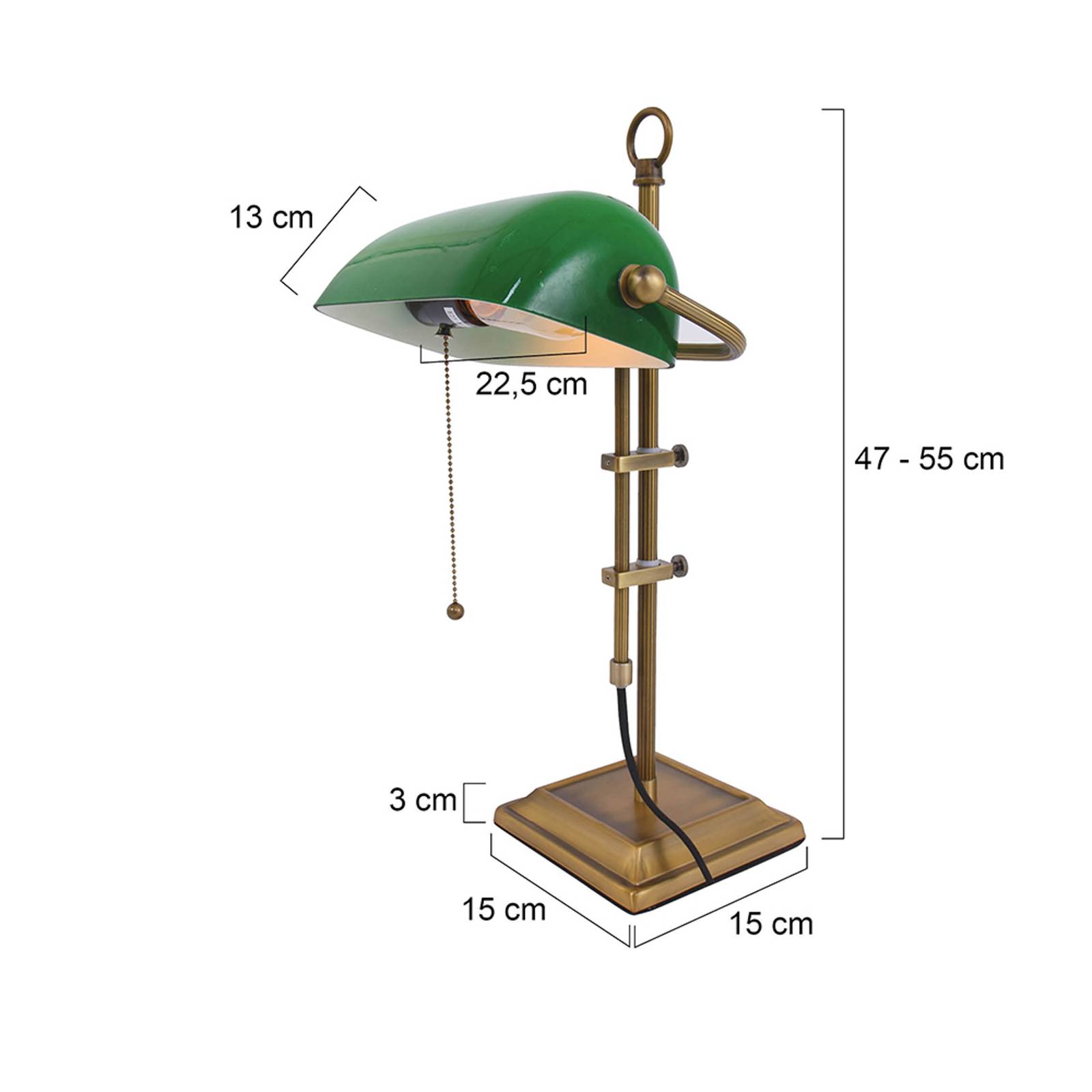 Steinhauer Schreibtischlampe Ancilla, bronze / altmessing, für Arbeitszimmer / Büro, Metall, Tischlampe