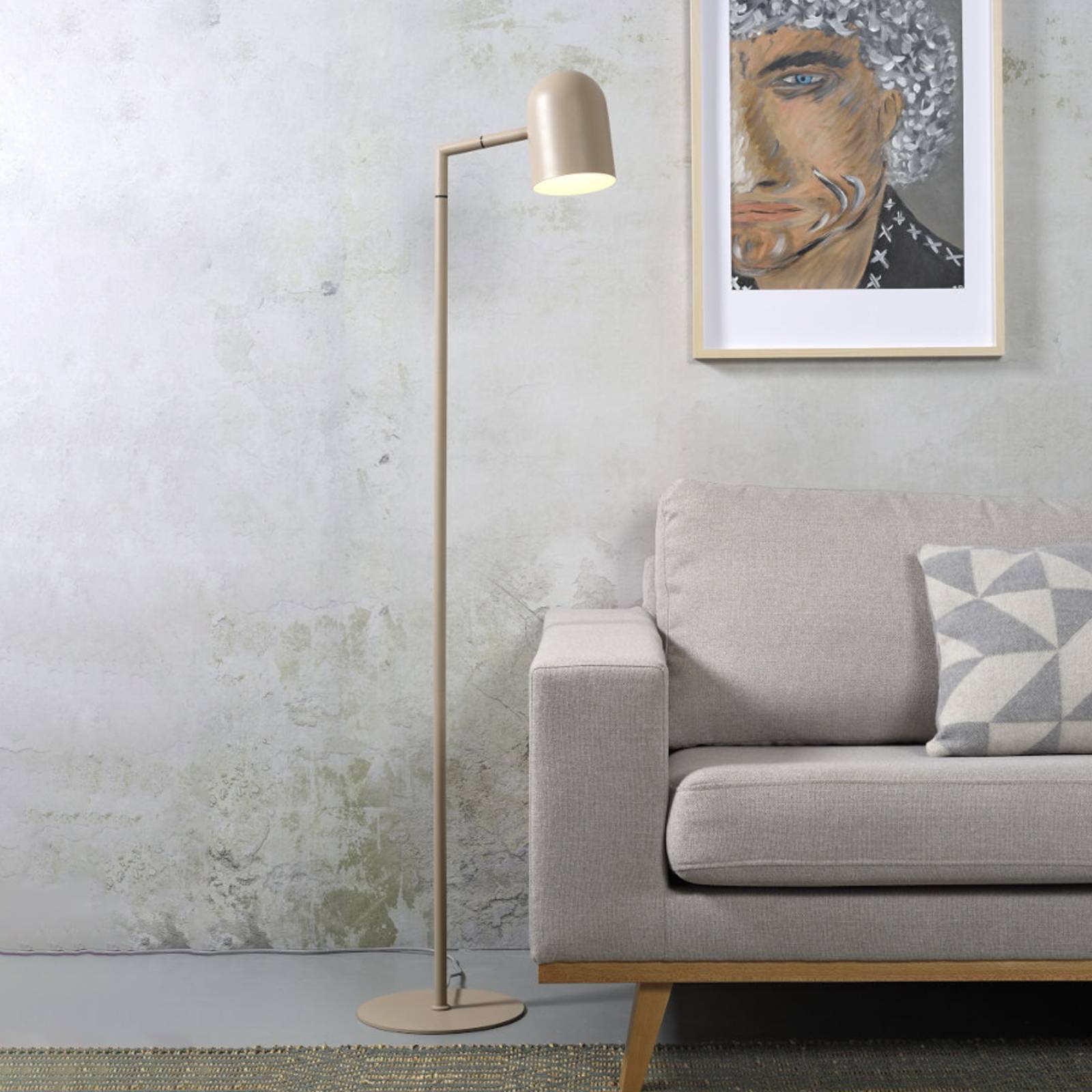 IT´S ABOUT ROMI Stehlampe Marseille, creme / amber, für Wohn- / Esszimmer, Metall, Modern, Stehlampe