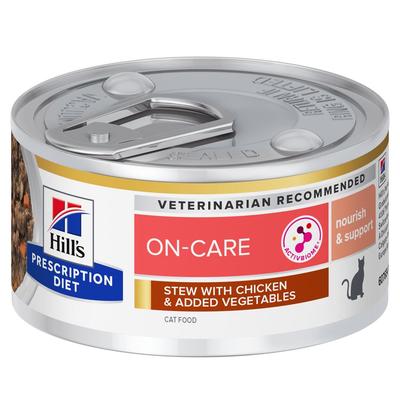 48 x 82 kg de nourriture humide pour chat Hill’s Prescription Diet On-Care au poulet