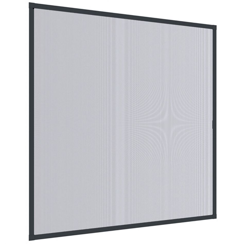 Windhager Insektenschutz Expert Fliegengitter Rahmen Fenster Anthrazit, 100x120 cm Image