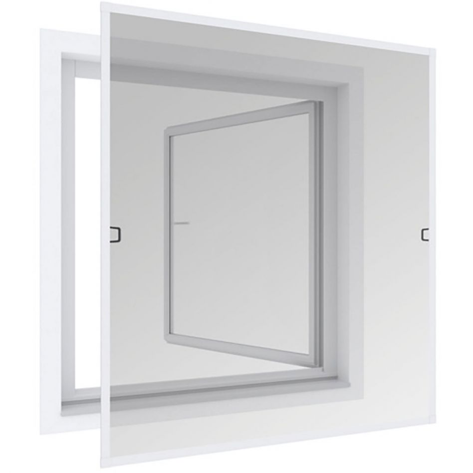 Windhager Insektenschutz Plus Fliegengitter Ultra Flat Weiß, 120x150 cm