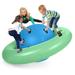 Costway 7.5 FT Inflatable Dome Rocker Bouncer with 6 Handles Fun Outdoor Game for Kids Green