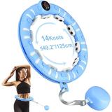 Weighted Hula Hoop 14 Sections Detachable 360-Degree Automatic Rotation Professional Intelligent Counter Smart Fitness Hula Hoops For Kids Adults