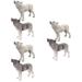 6 Pcs Simulation Wolf Model Ornament Animals Figurine Model Toys Wild Animal Toys Wolf Toys Small Wolf Models Child