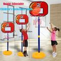 Herrnalise Kids Basketball Hoop Adjustable Height 2.9 ft-3.6 ft Toddler Basketball Hoop for Kids Indoor Outdoor Play Mini Portable Kids Basket Ball Goal Backyard Outside Toys for Boys Girls