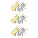 Doll House Model 6 Pcs Miniature Lounge Chair Foldable Beach Chairs Wooden Linen