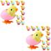24 Pcs Hair Scrunchies Stuffed Toy Kid Toys Kids Playset Easter Chicken Toys Easter Eggs Baby Chicken Toys Wind up Chick Chicken Wind-up Toy Bulk Plush Plastic Child Baby