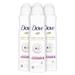 Dove Antiperspirant Deodorant Dry Spray No White Marks Clear Finish Invisible 48-Hour Sweat and Odor Protecting Deodorant for Women 3.8 Ounce (Pack of 3)