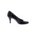 Bandolino Heels: Pumps Stilleto Classic Black Print Shoes - Women's Size 7 1/2 - Almond Toe