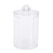 NUOLUX Plastic Canister Clear Cotton Swab Organizer Storage Case Round Container Makeup Holder Box (Clear)