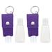 OUNONA Holder Bottle Travel Bottles Keychain Leather Refillable Empty Set Squeeze Container Spray