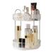 KAOU 1 Set Rotating Makeup Organizer Light Luxury Convenient 360 Degree Storage Solution for Cosmetics Lipsticks Clear Dual Layer