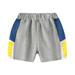 Rrunsv Boys Soccer Shorts Boys Cargo Shorts Elastic Waist Multi Pocket Contrast Summer Shorts Grey 130
