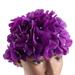 Swim Cap for Women Hair Caps Flower Swimming Hat Aldult Comfortable Purple Man Child