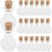 NUOLUX 20Pcs Small Glass Bottle Wish Bottle with Cork Potion Bottle Glass Bottle Small Clear Bottles