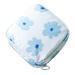1PC Menstrual Pad Storage Pouch Sanitary Napkins Bag Portable Zippered Diaper Pouch Waterproof Physiological Period Bag for Women Lady Use(White Base Blue Flower Style)