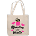 12oz Canvas Tote Bag - Blending Is My Cardio with a Brush Set in an Organizer Design - Beauty Themed Merch for Makeup Artist or Cosmetologist Gift for Makeup Lovers & Beauticians