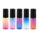 5PCS 5ML Roll-On Bottles Gradient Color Roller Bottles Portable Glass Roller Balls Bottles Refittable Glass Roller Bottles for Home Travel Use (Blue Purple Gradient+Blue Gradient+Yellow Red Gradient+P