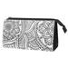 OWNTA Bohemia Flower Geometry Pattern Makeup Organizer Travel Pouch: Lightweight Microfiber Leather Cosmetic Bag