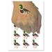 Standing Mallard Duck Water Resistant Temporary Tattoo Set Fake Body Art Collection - 15 2 Tattoos (1 Sheet)