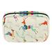 OWNTA Vintage Christmas Deer Elk Pattern Cosmetic Storage Bag with Zipper - Lightweight Large Capacity Makeup Bag for Women - Includes Small Personalized Transparent Bag