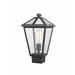 1 Light Outdoor Post Mount Lantern in Traditional Style 8.25 inches Wide By 15 inches High-Oil Rubbed Bronze Finish Bailey Street Home 372-Bel-4314856