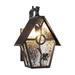 Rustic Outdoor Wall Lantern Exterior Wall Mounted Sconce Light Designer Style Outdoor Wall Light Fixtures for Home Patio Garden Garage Farmhouse Porch Lighting with Water Glass Oil Rubbed Brown