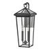 2 Light Outdoor Medium Wall Mount Lantern in Traditional Style-20 inches Tall and 8 inches Wide-Museum Black Finish-Incandescent Lamping Type Bailey