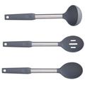 Kitchen Cooking Spoon Silicone Kitchenware Set Colander Small for Home Soup Spoons Gear Best Drill Bits Stainless Steel Comfortable Grip