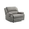 Fauteuil de relaxation avec assise XXL en microfibre - Gris