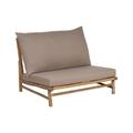 Chaise en bambou ton clair et taupe