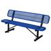 imerelez 6 ft. Outdoor Steel Bench with Backrest BLUE