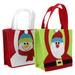 Christmas Tote Bag 2 Pcs Santa Wrapping Xmas Candy Party Decoration Felt Treat Bags Gift Cloth