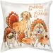 The Gobblers Premium Indoor/Outdoor Fall Harvest Pillow Patio Decor Decoration Accent Throw Pillow 18 X 18 Orange