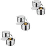 Utensil Holder 6 Pcs Chafer Canned Heat Fuel Holders Wick Stainless Hot Pot Buffet