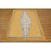 Casavani Handmade Block Printed Cotton Dhurrie Yellow Living Room Floor Carpets Square Outdoor Rug 8x8 feet